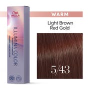 Illumina Color 5/43 Light Red Gold Brown Permanent Hair Color