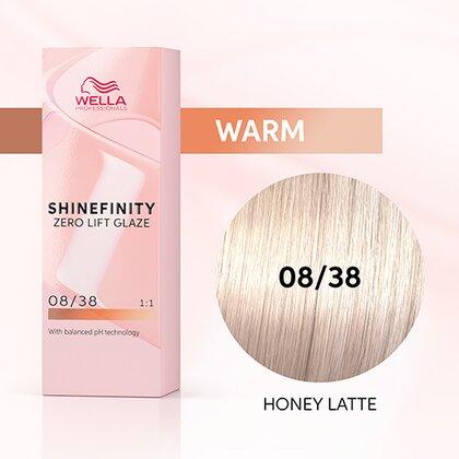 Shinefinity Zero Lift Glaze 08/38 Light Blonde Gold Pearl (Honey Latte)