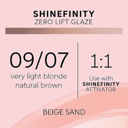 Shinefinity Zero Lift Glaze 09/07 Very Light Blonde Natural Brown (Beige Sand)