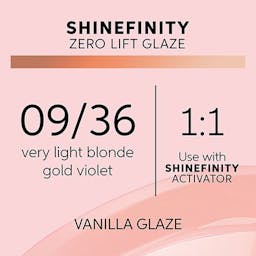 Shinefinity Zero Lift Glaze 09/36 Very Light Blonde Gold Violet (Vanilla Glaze)