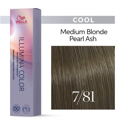 Wella Illumina Color 7/81 Medium Pearl Ash Blonde Permanent Hair Color